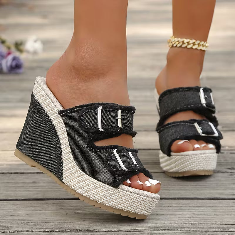Sandalias de Cuña Elara Denim