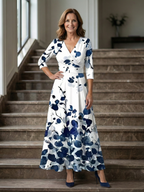 Vestido Midi con Escote Cruzado