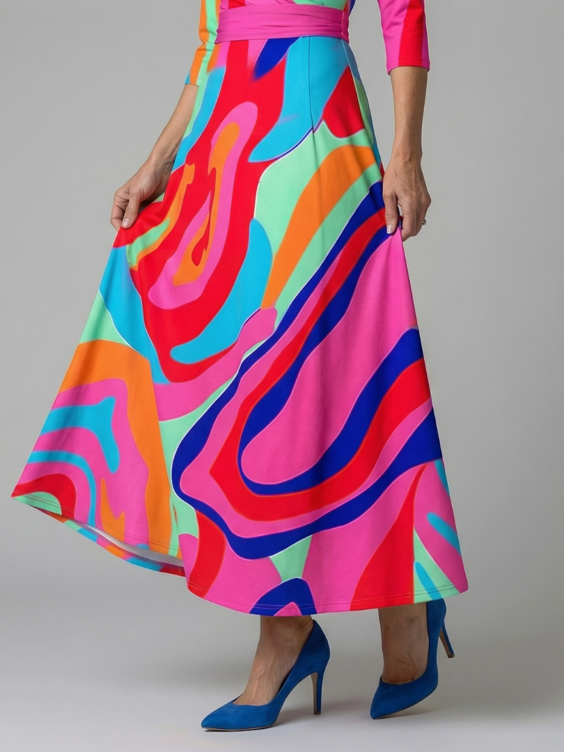 Vestido Midi con Escote Cruzado