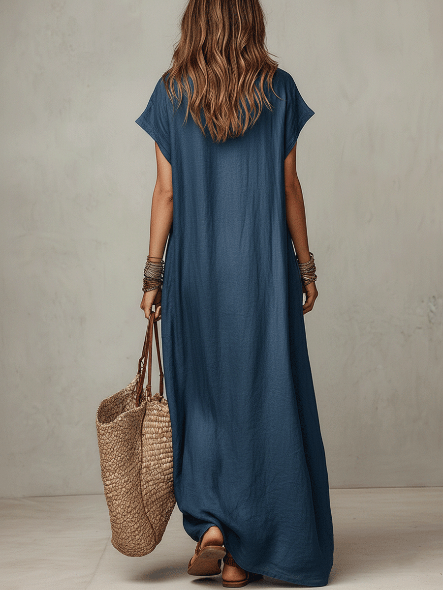 Vestido maxi bohemio de caída fluida