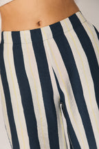 Pantalón fluido de rayas marineras