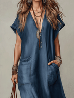 Vestido maxi bohemio de caída fluida