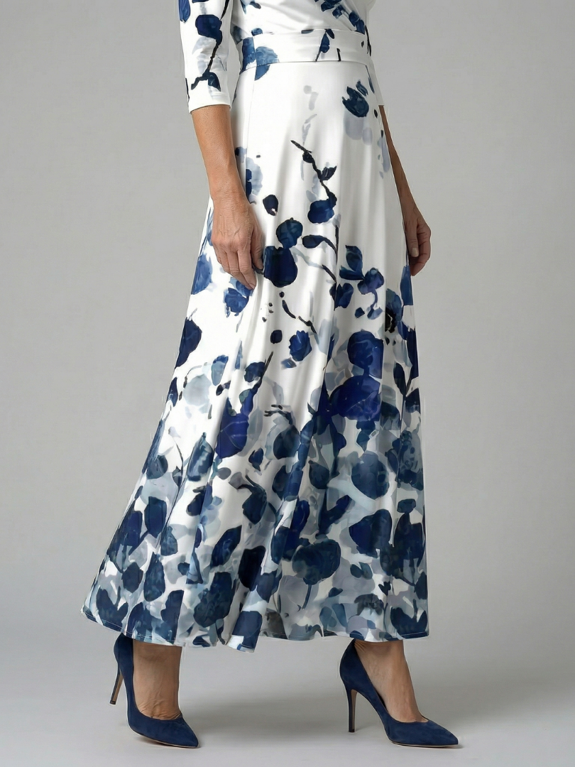 Vestido Midi con Escote Cruzado