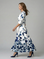Vestido Midi con Escote Cruzado