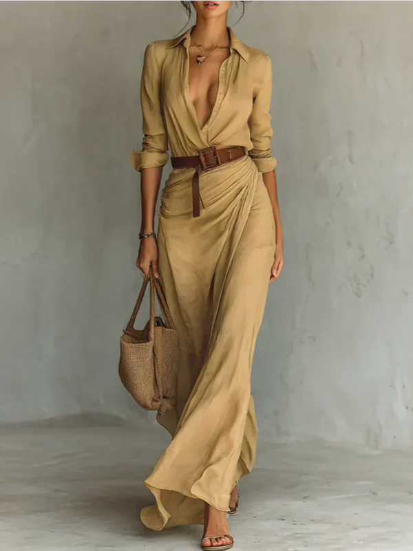 Camille™ | Elegante Vestido Largo con Estampado Floral