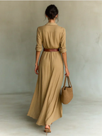 Camille™ | Elegante Vestido Largo con Estampado Floral