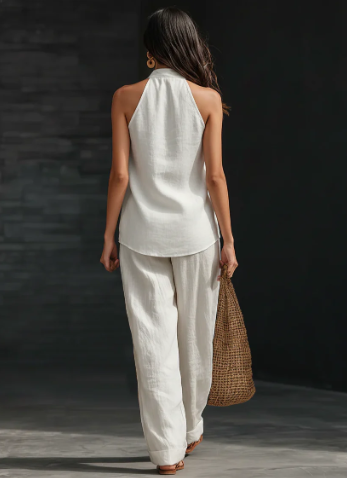 Zoë™ | Conjunto Sin Mangas con Pantalón Ancho