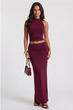 Conjunto Valenza Burdeos de Dos Piezas