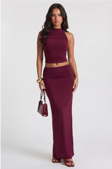 Conjunto Valenza Burdeos de Dos Piezas