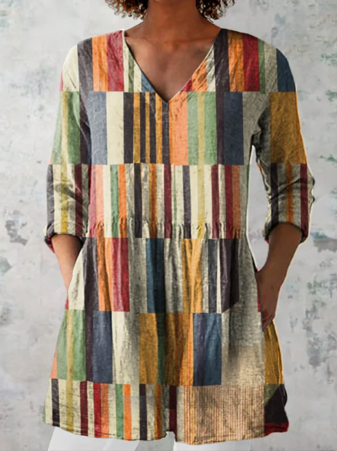 Blusa Larga Chloe con Escote en V