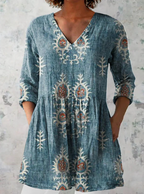 Blusa Larga Elise con Escote en V