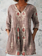 Blusa Larga Elise con Escote en V