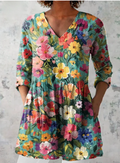 Blusa Larga Nora con Escote en V