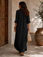 Soline™ | Vestido Maxi Largo con Botones