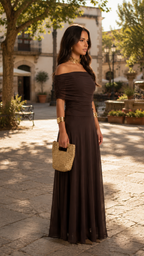 estido Largo Asimétrico de Caída Fluida