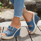 Sandalias de Cuña Elara Denim