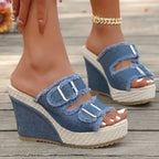 Sandalias de Cuña Elara Denim