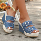 Sandalias de Cuña Elara Denim