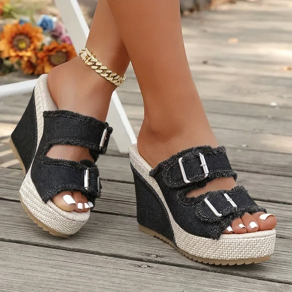 Sandalias de Cuña Elara Denim