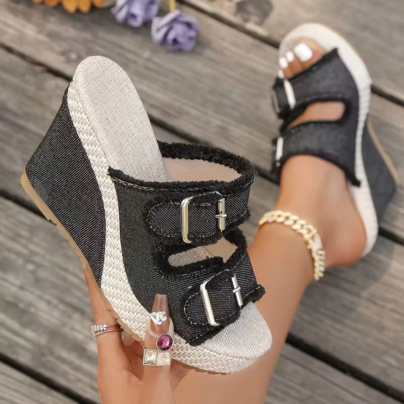 Sandalias de Cuña Elara Denim